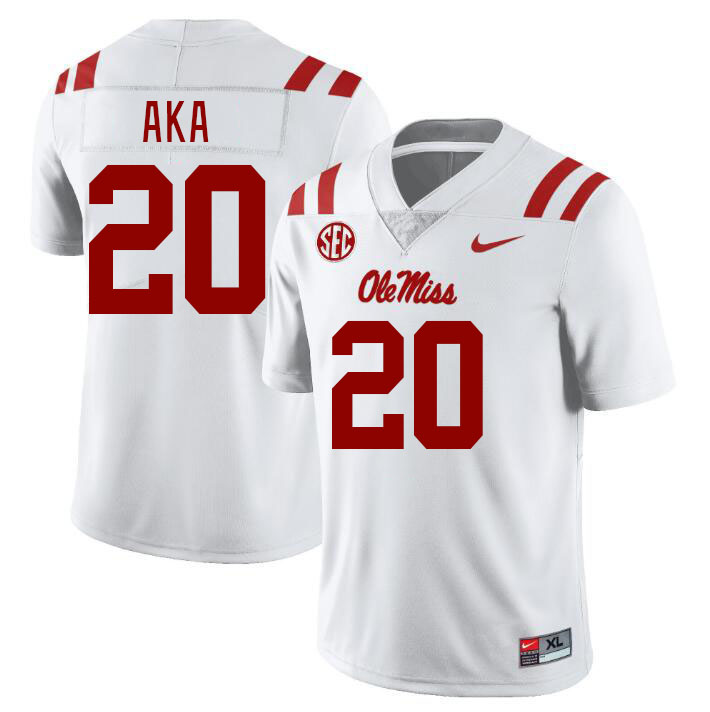 Ole Miss Rebels #20 Joshua Aka College Football Jerseyes Stitched Sale-White